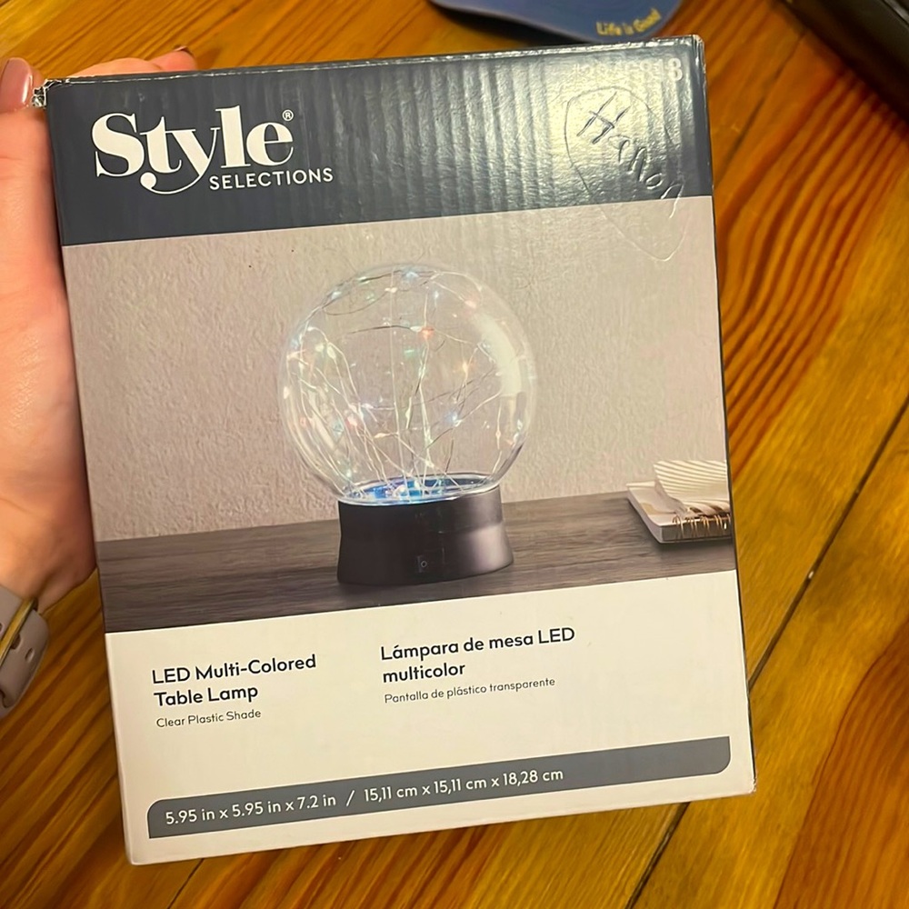 LED multicolored table lamp